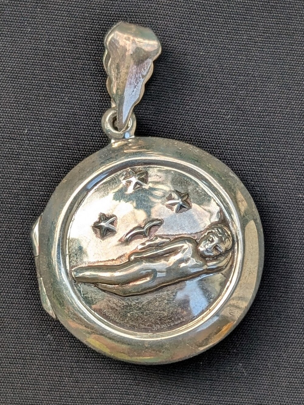 Vintage Aries Zodiac Sterling Silver Locket
